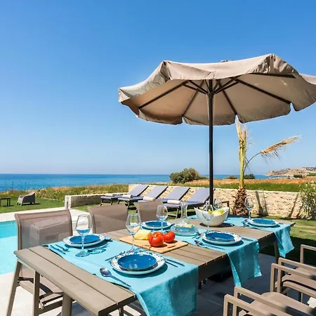 Villa Beachfront Nymphes Aigli, Brand New With Pool, Children Area & Bbq *